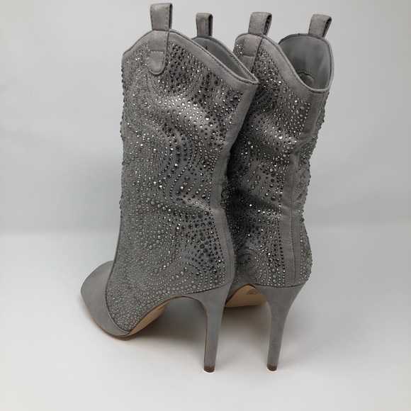 Lauren Larraine Layla Peep Toe Embellished Boot - Picture 2 of 5